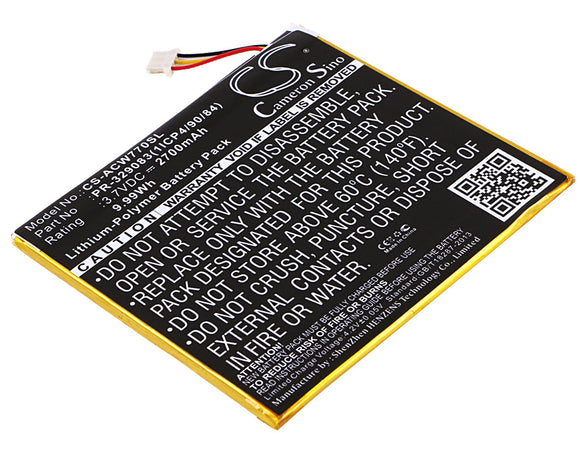 Battery for Acer Iconia One 7 B1-770 KT.0010H.003, PR-329083, PR-329083(1ICP4/9