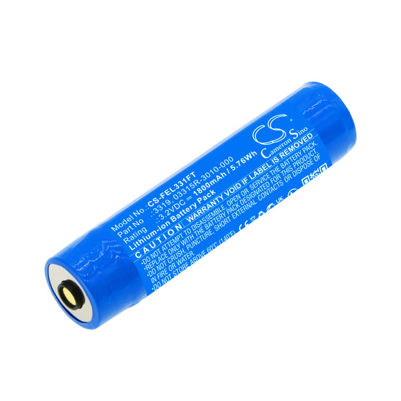 Battery for Pelican 3315R 03315R-3010-000, 03315R-6000-56, 3319 3.2V LiFePO4 18