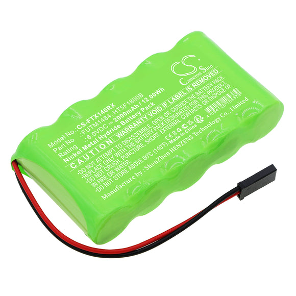 Battery for FUTABA Transmitter 6J FUTM1484, HT5F1800B 6.0V Ni-MH 2000mAh / 12.0
