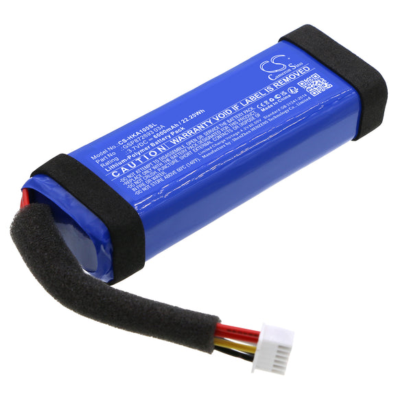Battery for Harman/Kardon Allure Portable GSP872693 03A 3.7V Li-Polymer 6000mAh