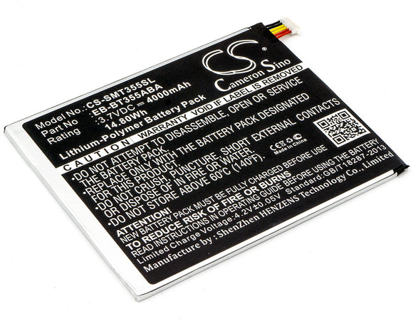 Battery for Samsung Galaxy Tab A 8.0 Wi-Fi EB-BT355ABE 3.7V Li-Polymer 4000mAh 