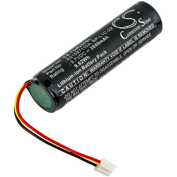 Battery for Tascam MP-GT1 BP-L1C-22, E01587110A 3.7V Li-ion 2600mAh / 9.62Wh