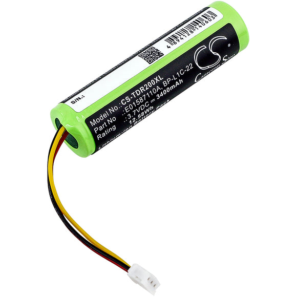 Battery for Tascam MP-GT1 BP-L1C-22, E01587110A 3.7V Li-ion 3400mAh / 12.58Wh