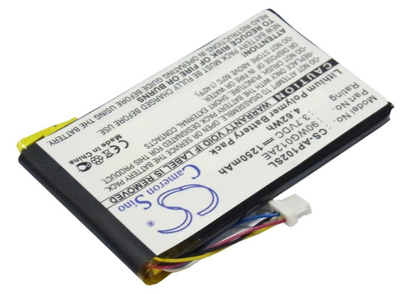 Battery for Asus S102 Multimedia Navigator 90WG012AE 3.7V Li-Polymer 1250mAh