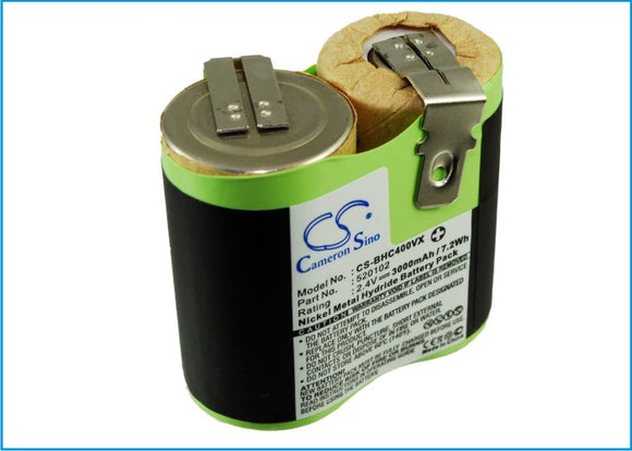 Battery for Black+Decker Classic HC410 520102 2.4V Ni-MH 3000mAh / 7.20Wh