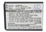 Battery for Samsung ES73 BP-70A, BP-70EP, EA-BP70A, SLB-70A 3.7V Li-ion 740mAh /