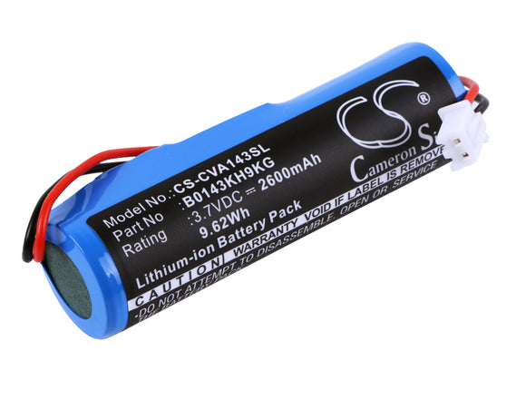 Battery for Croove Voice Amplifier B0143KH9KG 3.7V Li-ion 2600mAh / 9.62Wh
