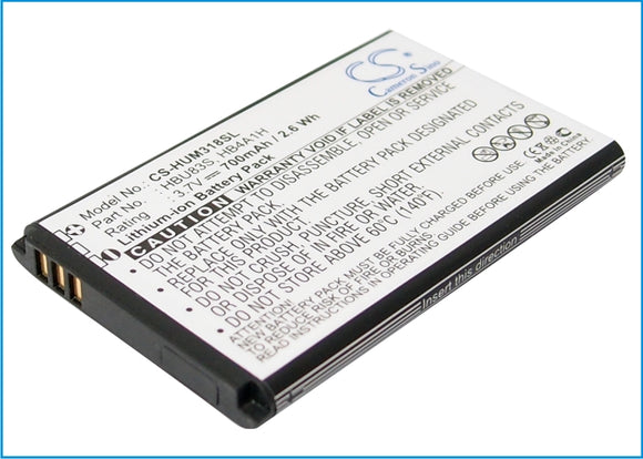 Battery for AT&T GoPhone U2800A HB4A1H, HBU83S 3.7V Li-ion 700mAh / 2.59Wh