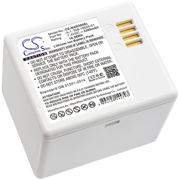 Battery for Arlo VMC4030 308-10029-01, 308-10047-01, A-1, A-1B 7.4V Li-ion 2200m