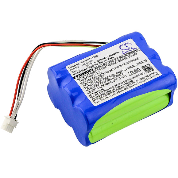 Battery for NONIN Avant 2120 NIBP Monitor 4032-001, B11378, E-0367, MED640A, OM1