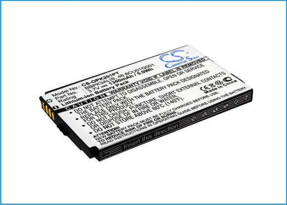 Battery for Optoma PK201  46.8CU01G001, BBPK3ALIS 3.7V Li-ion 1350mAh / 5.00Wh