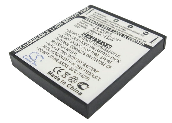 Battery for Samsung Digimax L70 SB-L0837, SLB-0837 3.7V Li-ion 820mAh