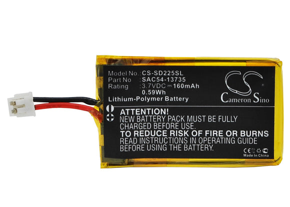 Battery for SportDOG SDR-AFE receiver SAC54-13735 3.7V Li-Polymer 160mAh / 0.59W