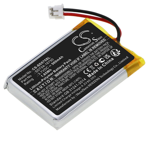 Battery for SportDog SD-575E SDT54-16750 3.7V Li-Polymer 500mAh / 1.85Wh