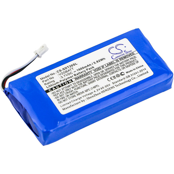 Battery for SportDOG TEK 2.0 GPS Collar V2GBATT 3.7V Li-Polymer 1600mAh / 5.92Wh