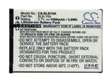 Battery for Samsung WB200F SLB-10A 3.7V Li-ion 1050mAh / 3.89Wh