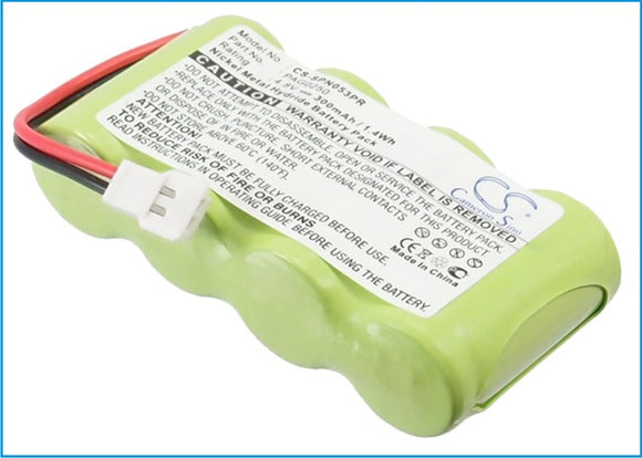 Battery for Signologies GN9962053 PAG0250 4.8V Ni-MH 300mAh