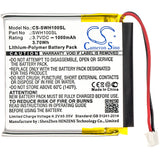 Battery for Sony WH-1000xM3 SP 624038 3.7V Li-Polymer 1000mAh / 3.70Wh