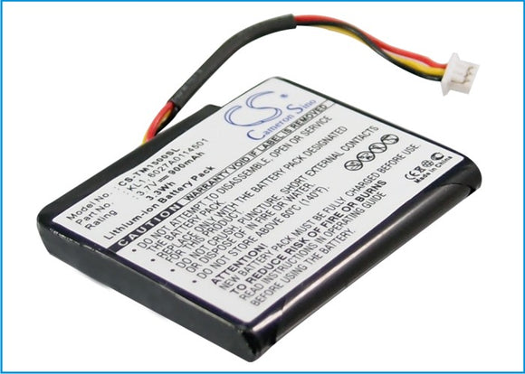 Battery for TomTom VIA 1535T 6027A0114501, KL1 3.7V Li-ion 900mAh / 3.33Wh