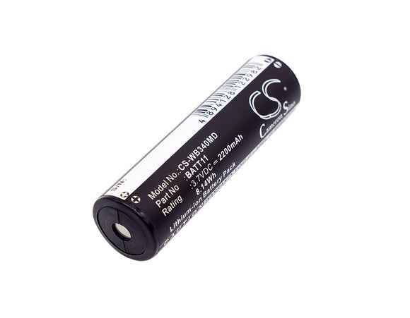 Battery for Welch-Allyn Connex ProBP 3400 BATT11 3.7V Li-ion 2200mAh / 8.14Wh