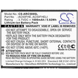 Battery for Archos GX395872 AC50FHE, AC50FHELI 3.7V Li-ion 1600mAh / 5.92Wh