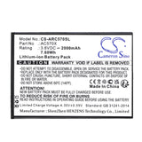 Battery for Archos OXYGEN 57 AC570X 3.8V Li-ion 2000mAh / 7.60Wh