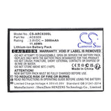Battery for Archos Oxygen 63 AC630X 3.8V Li-ion 3000mAh / 11.40Wh
