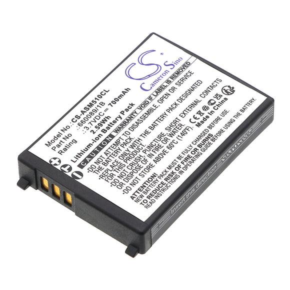 Battery for Ascom P71 660089-1B, 660109 3.7V Li-ion 700mAh / 2.59Wh