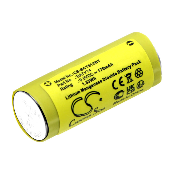 Battery for DAITEM DC611 BATV14 9.0V Li-MnO2 170mAh / 1.53Wh