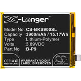 Battery for VIVO S9 B-P9 3.89V Li-Polymer 3900mAh / 15.17Wh
