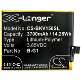 Battery for VIVO 1818 B-G1 3.85V Li-Polymer 3700mAh / 14.25Wh