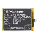 Battery for VIVO V2318A BA10 3.89V Li-Polymer 4850mAh / 18.87Wh