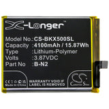 Battery for VIVO V2001 B-N2 3.87V Li-Polymer 4100mAh / 15.87Wh