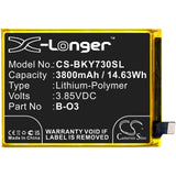 Battery for VIVO V2031A B-O3 3.85V Li-Polymer 3800mAh / 14.63Wh