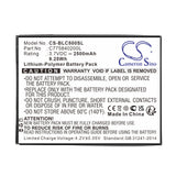 Battery for BLU C010Q C775840200L 3.7V Li-Polymer 2500mAh / 9.25Wh