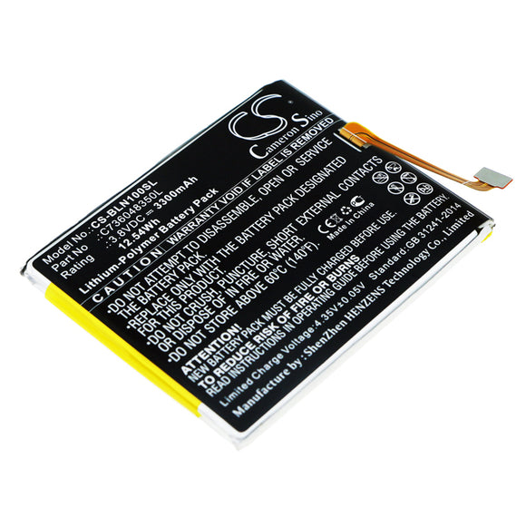 Battery for BLU BOLD N1 C736048350L 3.8V Li-Polymer 3300mAh / 12.54Wh