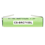 Battery for Braun FreeControl 1715 4HGAE-LFU, AAA HR-4U, HR-4U 1.2V Ni-MH 700mA