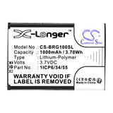 Battery for Brondi AMICO Gentile 1ICP6-34-55 3.7V Li-Polymer 1000mAh / 3.70Wh