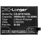 Battery for VIVO S1 Pro B-G6 3.85V Li-Polymer 4000mAh / 15.40Wh