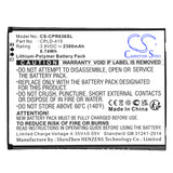 Battery for Coolpad Canvas CPLD-415 3.8V Li-Polymer 2300mAh / 8.74Wh