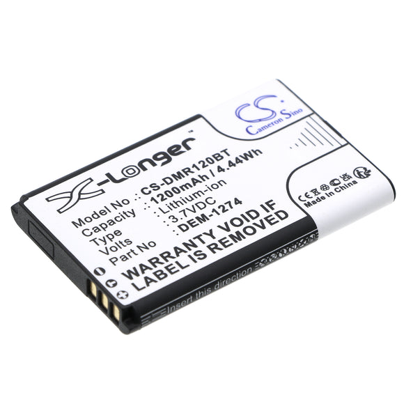 Battery for DEM PAR-120 DEM-1274, DEM-1280 3.7V Li-ion 1200mAh / 4.44Wh