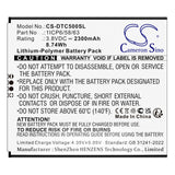 Battery for DATECS BlueCase 50 1ICP6-58-63 3.8V Li-Polymer 2300mAh / 8.74Wh