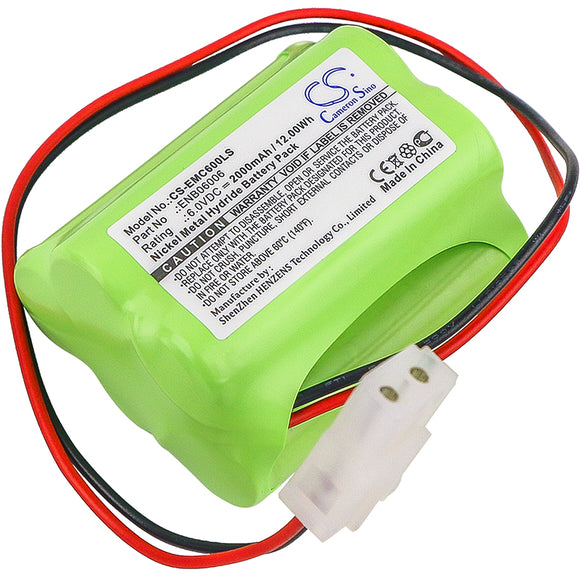Battery for Prescolite E82082100 6V Ni-MH 2000mAh / 12.00Wh