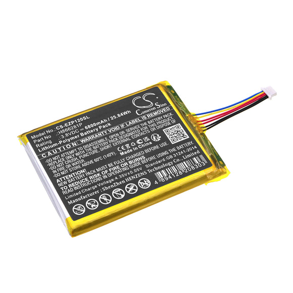 Battery for Ezviz DP1 H866281P 3.8V Li-Polymer 6800mAh / 25.84Wh