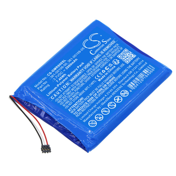 Battery for Garmin DEZL OTR800 361-00109-00, 361-00109-05 3.7V Li-Polymer 2000m