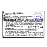 Battery for Grandstream WP825 GS-02 3.7V Li-Polymer 1800mAh / 6.66Wh