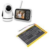 Battery for HelloBaby HB6256 2.4GHz Digital Wireless AHB606090 3.7V Li-Polymer 4