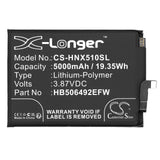 Battery for Honor RMO-NX1 HB506492EFW 3.87V Li-Polymer 5000mAh / 19.35Wh