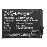 Battery for Honor VNE-N41 24023623, HB496590EFW 3.87V Li-Polymer 4900mAh / 18.9