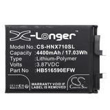Battery for Honor 70 Pro HB516590EFW 3.87V Li-Polymer 4400mAh / 17.03Wh